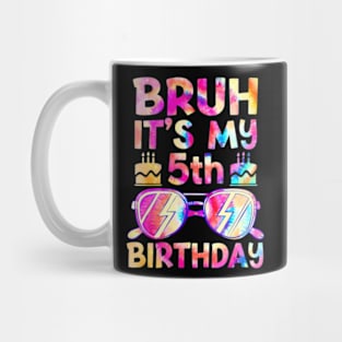 Kids Bruh Its My 5Th Birthday 5 Year Old Boy Gamer Mug